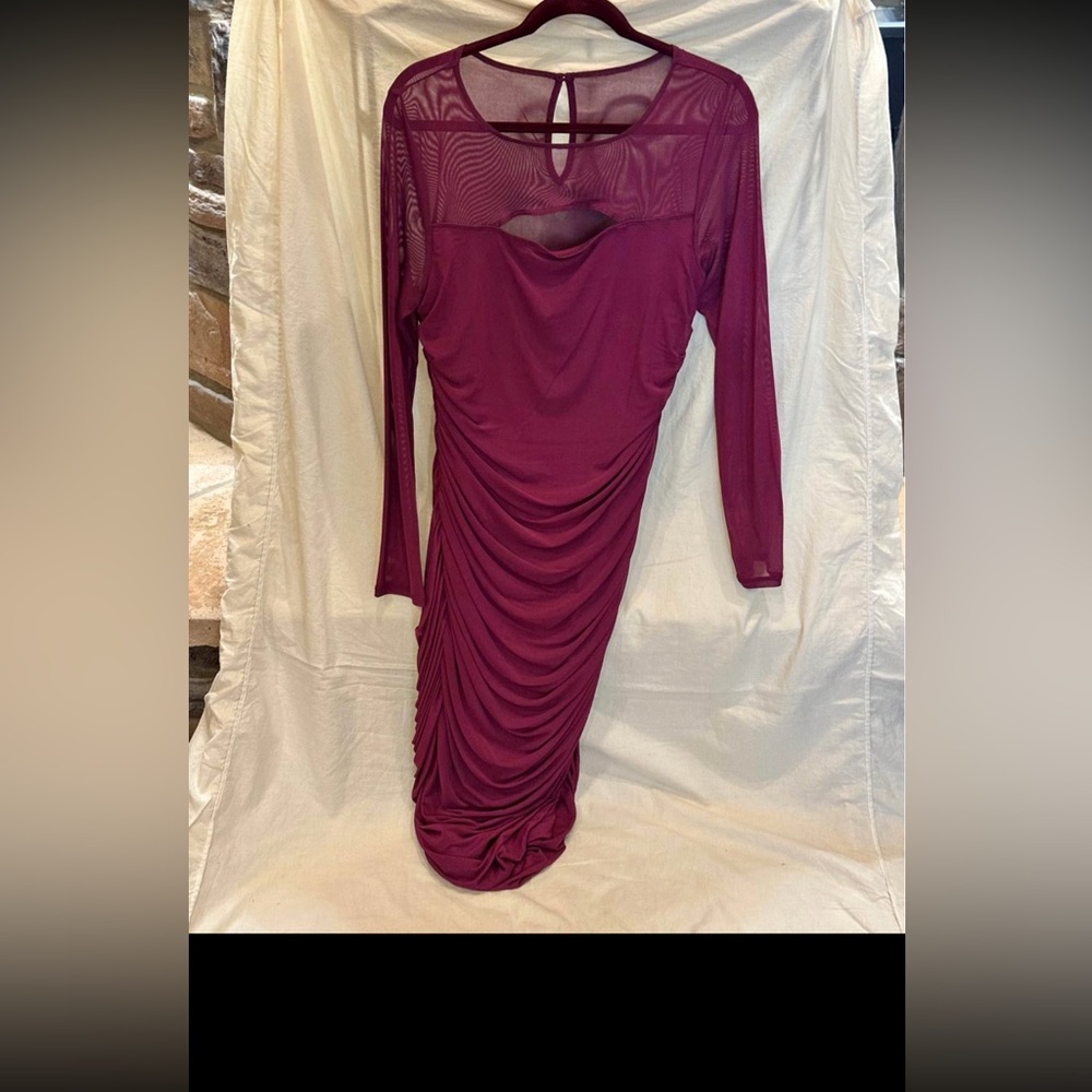 Women's Nine West Mesh Cut Out Evening Dress